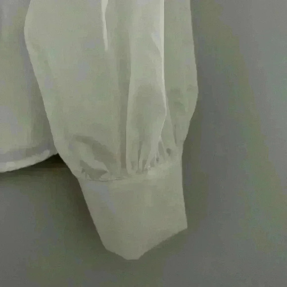 SHEIN Solid Ruffle Trim Button Up Shirt Workwear - Picture 9 of 10